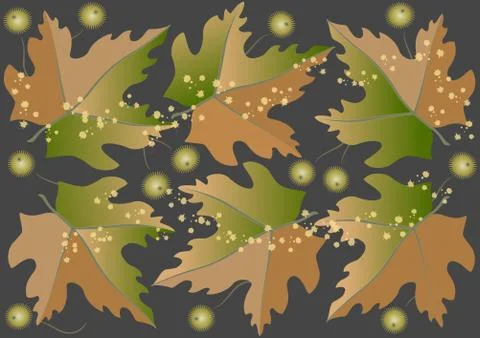 The leaves are falling Stock Illustration