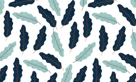 Leaves Arranged Randomly Patterns Stock Illustration