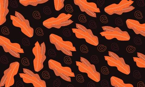 Leaves Arranged Randomly Patterns Stockillustratie