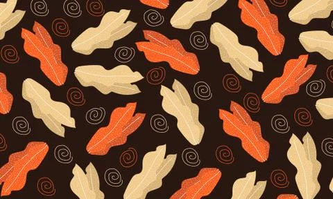 Leaves Arranged Randomly Patterns Stock Illustration