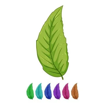 Leaves autumn leaf cartoon vector graphic Stock Illustration