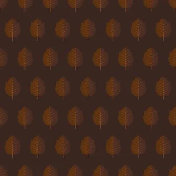 Leaves autumn seamless pattern dark background vector Stock Illustration