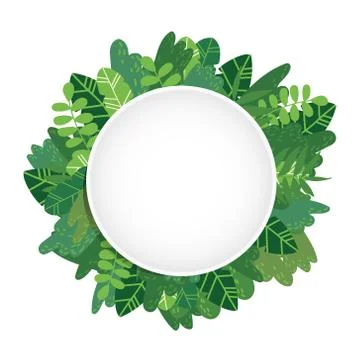 Leaves background circle Stock Illustration