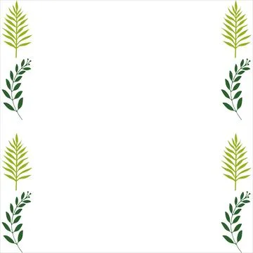 Leaves background. Leaves border design. Floral leaves background. Floral l.. Illustrazione stock