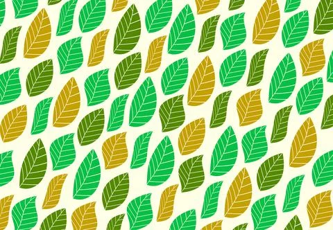 Leaves background pattern design. Hand drawn outline for banner, card Stock Illustration
