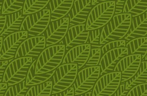 Leaves background pattern - vector illustration Stock Illustration