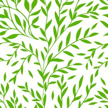 Leaves background texture with hand drawn,flora vector,natural background. Stock Illustration
