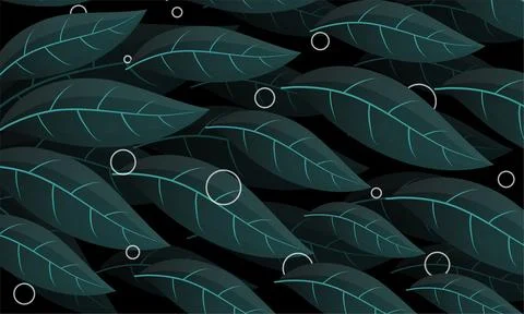 Leaves background vector featuring lush foliage, tropical greenery, and natural Stock Illustration