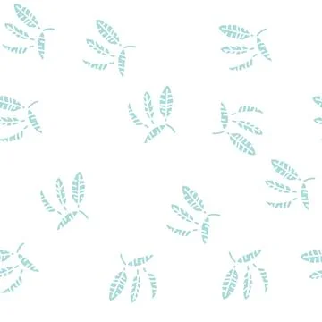 Leaves banana glyph seamless pattern Stock Illustration