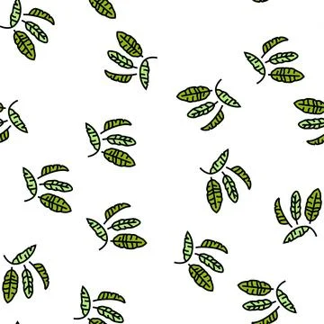 Leaves banana vector seamless pattern Stock Illustration
