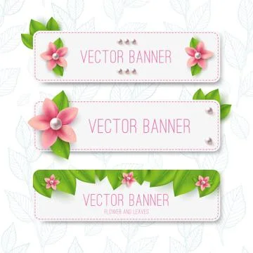 Leaves banner Stock Illustration