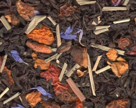 Leaves of black tea Stock Photos