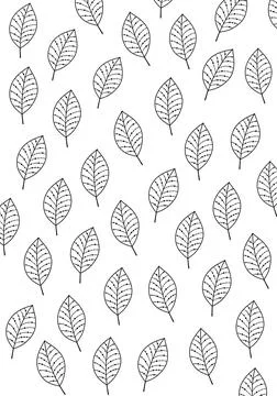 Leaves botany repeat pattern. Simple pattern 스톡 일러스트