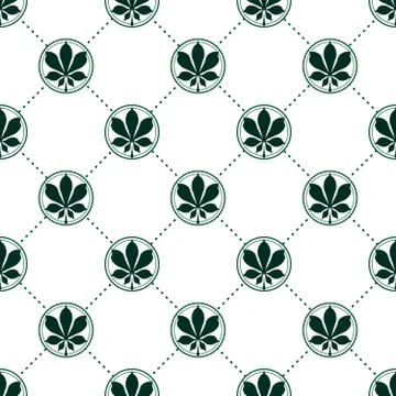 Leaves of chestnut Illustrazione stock