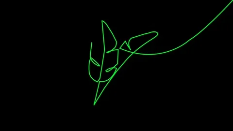 Leaves continuous line drawing animated video. Plant branch one line art. Stock Footage 310139517