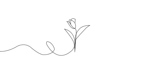 Leaves continuous line drawing animated video. Plant branch one line art. Video stock 310581568