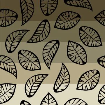 Leaves on degrade background Stock Illustration