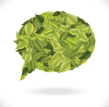 Leaves dialog Illustrazione stock