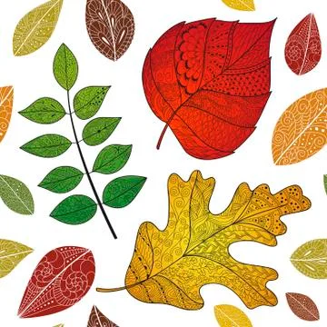 Leaves doodle Stock Illustration