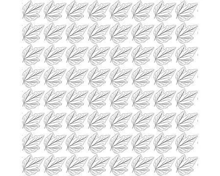 Leaves in doodle style. Seamless pattern. Vector illustration. Stock Illustration
