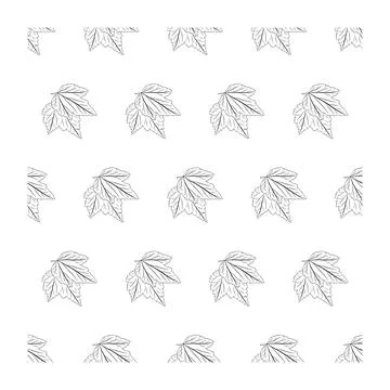 Leaves in doodle style. Seamless pattern. Stock Illustration