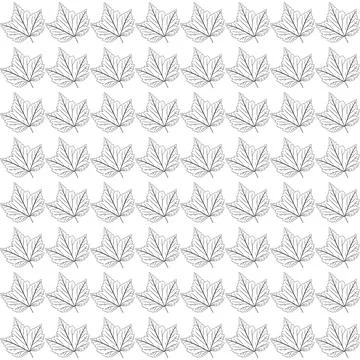 Leaves in doodle style. Seamless pattern. Illustrazione stock