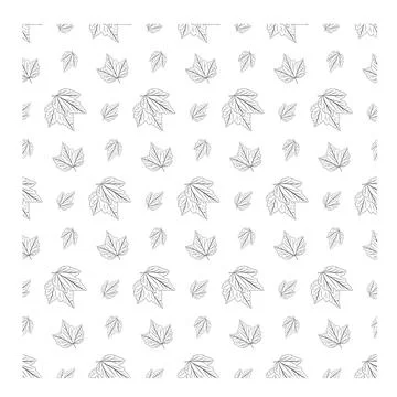 Leaves in doodle style. Seamless pattern. Stock Illustration