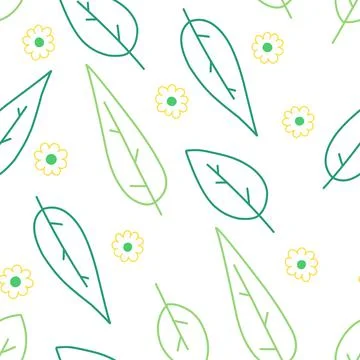Leaves eco pattern, modern hipster seamless pattern with. Stock Illustration