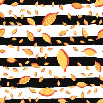 Leaves Fall Seamless Pattern 스톡 일러스트