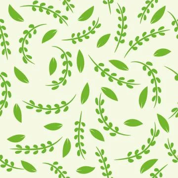 Leaves floral seamless pattern. Stock Illustration