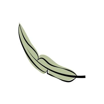 Leaves flower flat icon Stock Illustration