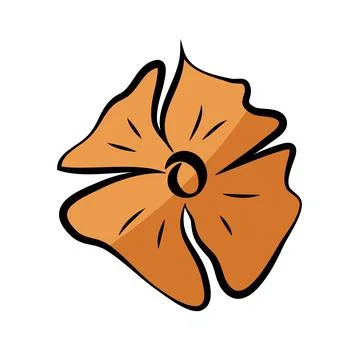 Leaves flower flat icon Stock Illustration