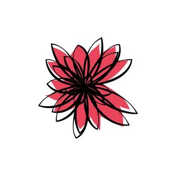 Leaves flower flat icon. イラスト素材