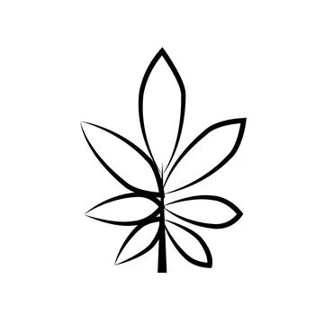 Leaves flower flat icon. Illustrazione stock