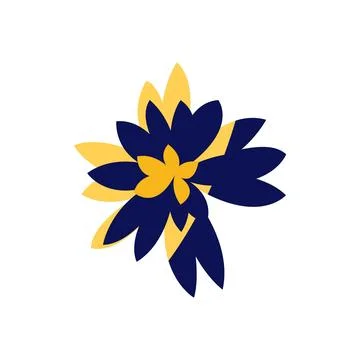 Leaves flower flat icon. Stockillustratie