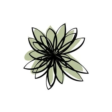 Leaves flower flat icon. Stock Illustration