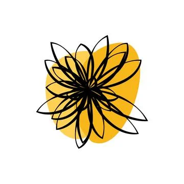 Leaves flower flat icon. Stock Illustration