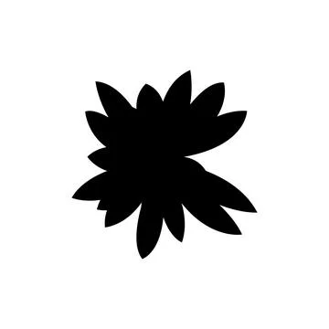 Leaves flower flat icon. Illustrazione stock