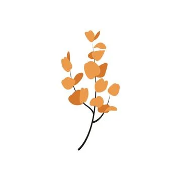 Leaves flower flat icon. Stock Illustration