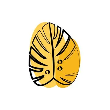 Leaves flower flat icon. Stock Illustration