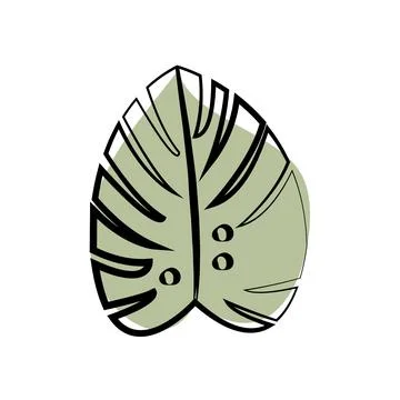 Leaves flower flat icon. Stockillustratie