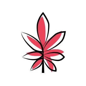 Leaves flower flat icon. Stock Illustration
