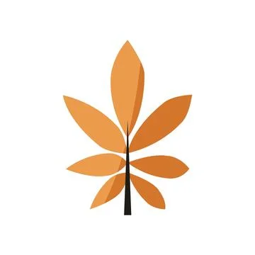 Leaves flower flat icon. Stock Illustration