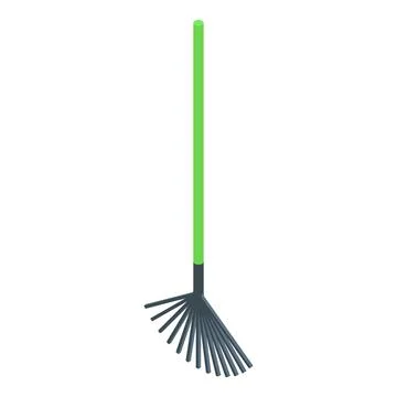 Leaves fork icon isometric vector. Hay bale Stock Illustration