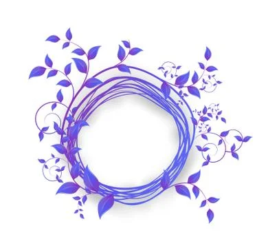 Leaves in the form of abstract banner Stock Illustration