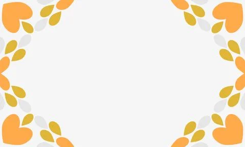 Leaves frame background with copy space for text Stock Illustration