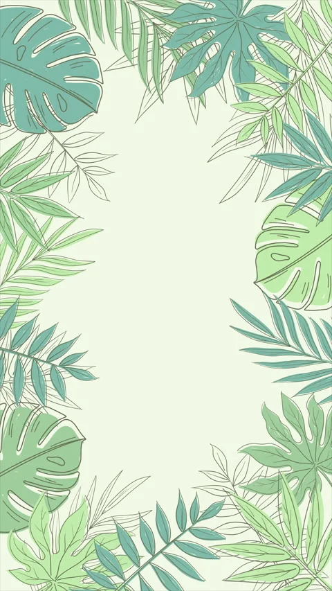 Leaves frame background on a seamless loop Stock Footage 311181371