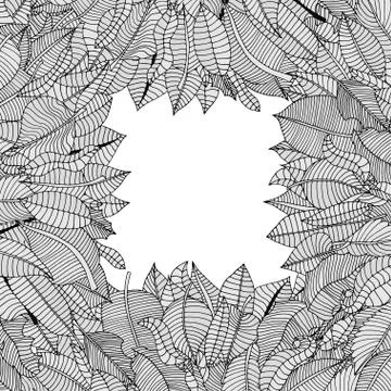 Leaves frame 스톡 일러스트