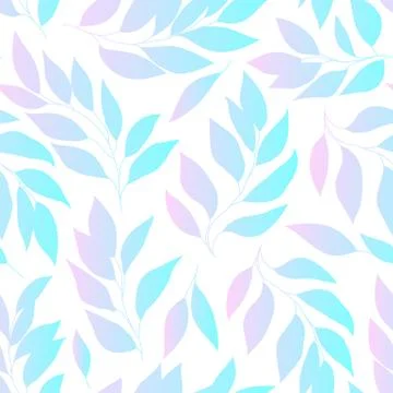 Leaves gradient seamless pattern Stock Illustration