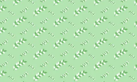 Leaves in green background Stock Illustration